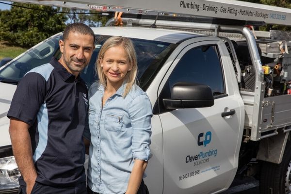 Andrew and Marlena, founders of Clever Plumbing Solutions
